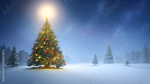 Christmas Tree in the Night © Subhan
