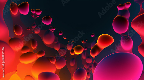 Colorful Lava lamp. Neon color bubbles. Vibrant Lava Lamp background