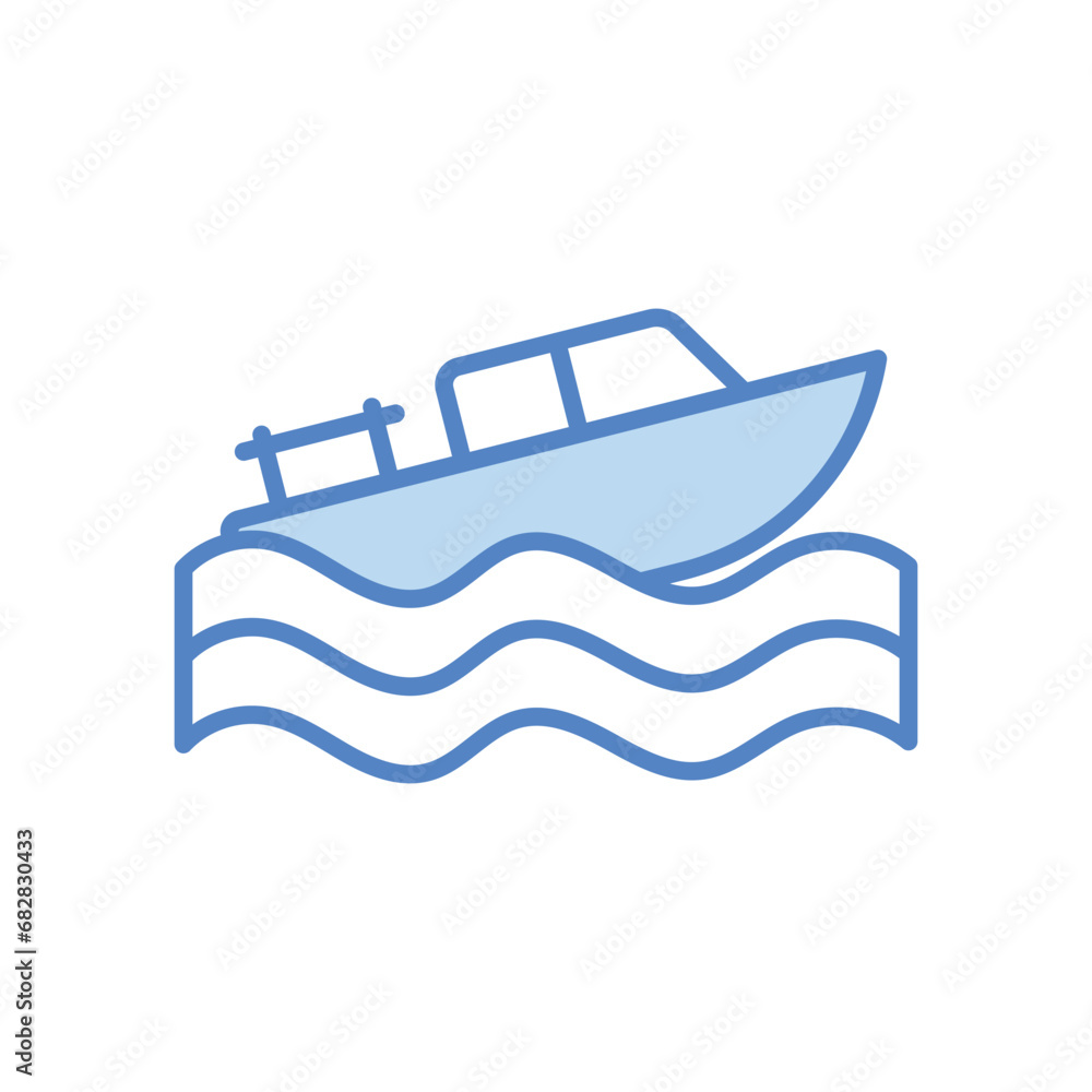 Boat icon isolate white background vector stock illustration. Boat icon isolate white background vector stock illustration.