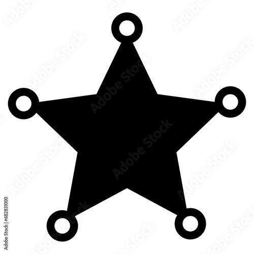 sheriff star badge dualtone