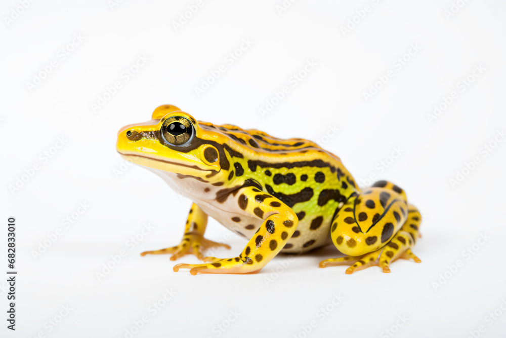 Fototapeta premium a frog with a yellow and black stripe on its body