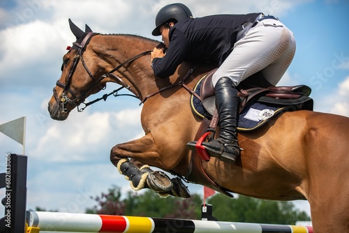 Horse jumping competition themed photograph