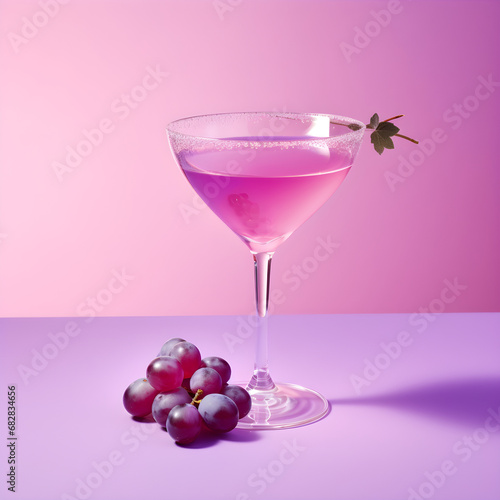 glass of grape juices cocktail