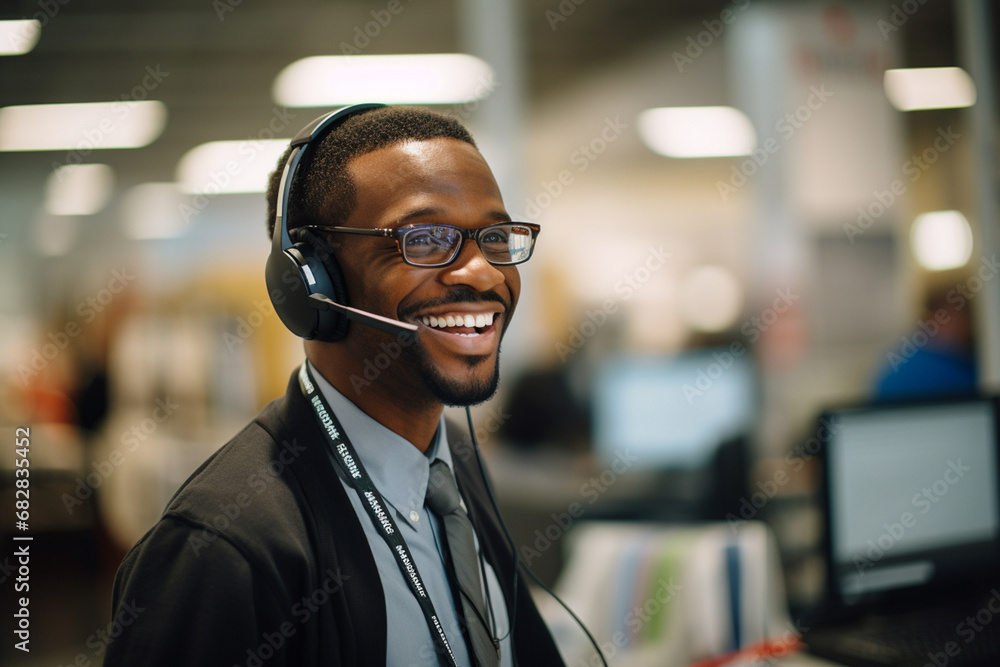 Portrait of a customer support worker Portrait of a customer support worker