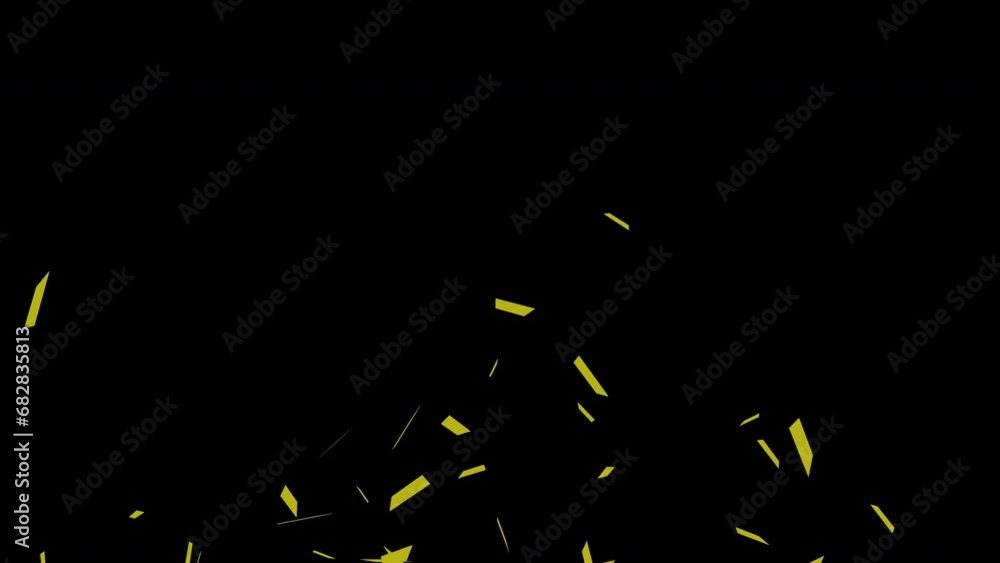Golden confetti party popper explosions on Black and Green backgrounds, Alpha Channel 4K greeting animation Golden confetti party popper explosions on Black and Green backgrounds, Alpha Channel 4K greeting animation