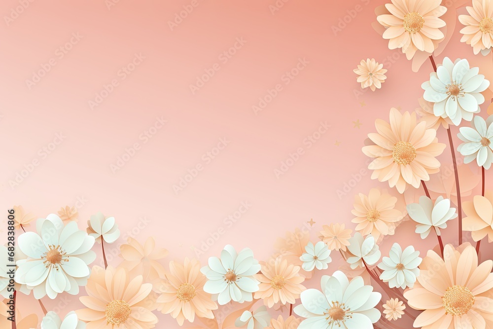 Naklejka premium Banner design with flowers for Women day