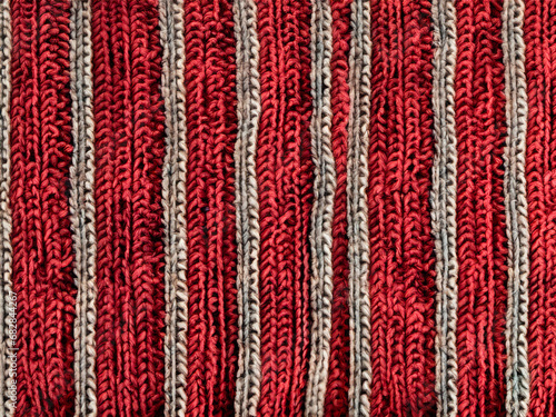 close up Woven sweater thread rows