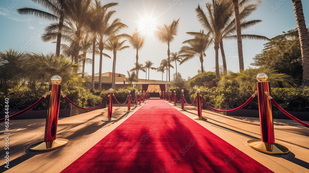 Glamorous Red Carpet Entrance Capture the allure of a red carpet