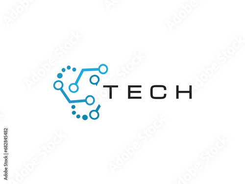 Tech logo, Technology logo element