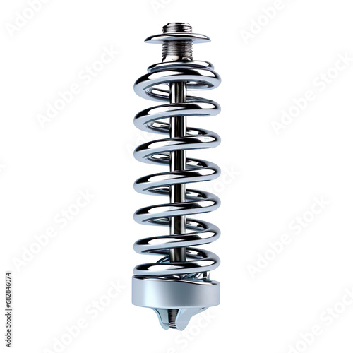 Suspension spring isolated on transparent background. photo