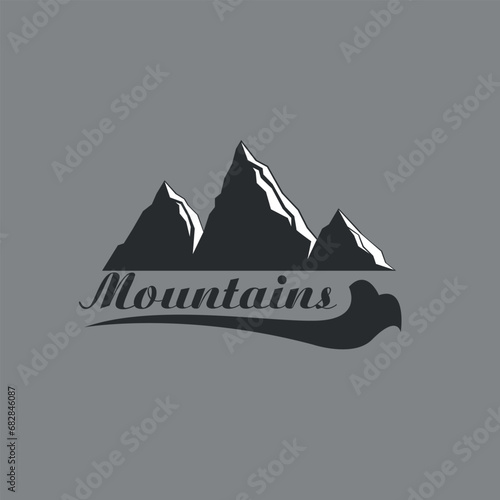 Mountain logo  for travel adventure company logo  vector illustration