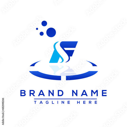 Letter FS blue Professional logo for all kinds of business