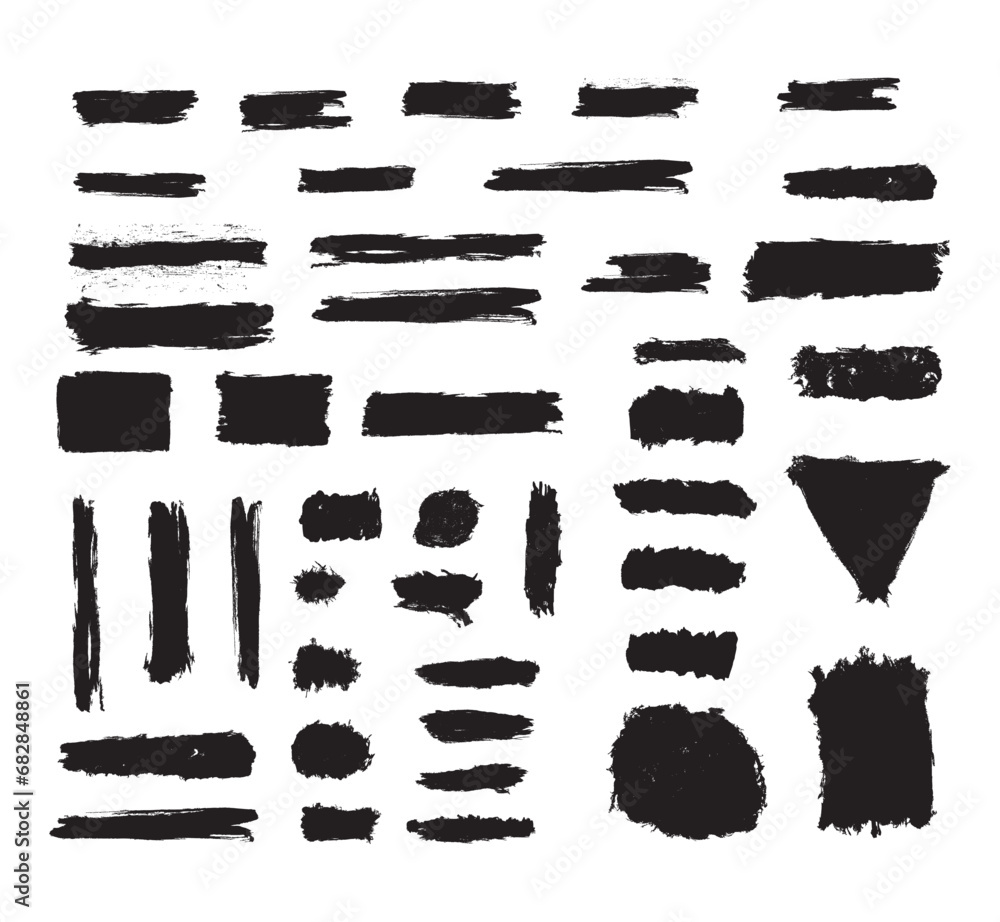 Grunge Brush Strokes Vector Set - Collection of vector ink grunge stroke brushes. - Set of grungy brush strokes in black color. Abstract art elements collection for Your design ideas. Grunge Brush Strokes Vector Set - Collection of vector ink grunge stroke brushes. - Set of grungy brush strokes in black color. Abstract art elements collection for Your design ideas.