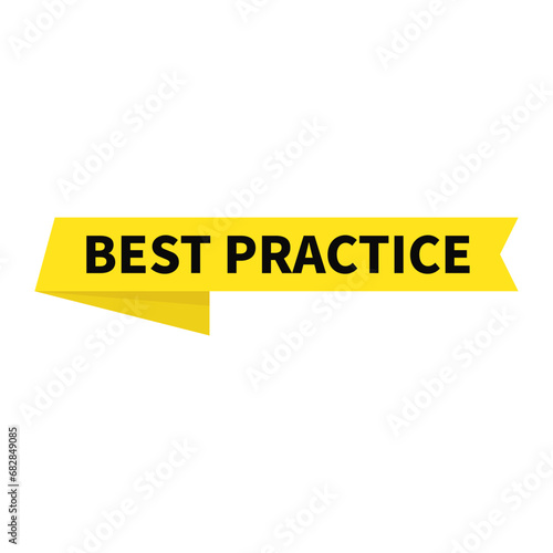 Best Practice In Yellow Rectangle Ribbon Shape For Business Promotion Marketing
