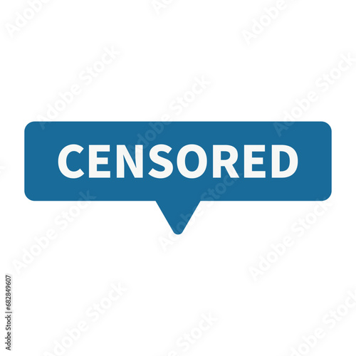 Censored In Black Rectangle Shape For Sign Information
