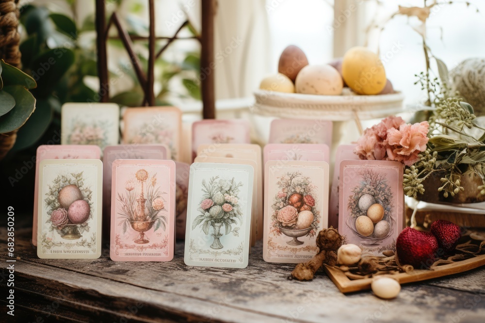 Vintage style Easter postcards, nostalgic and charming, soft colors