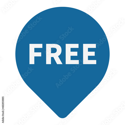 Free In Blue Circle Shape For Sign Information Promotion Business
