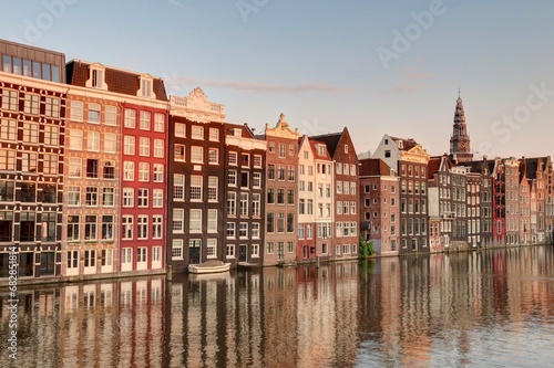 Photography quartier de la gare centrale d'Amsterdam aux Pays-Bas