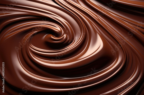 Chocolate. Melted chocolate top view. Confectionery concept. photo