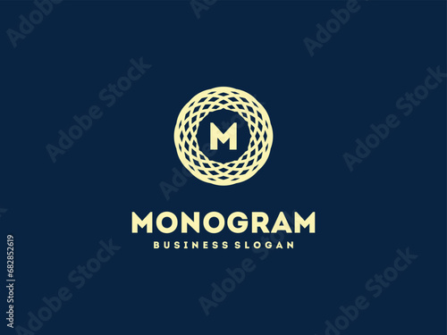 Logo Monogram Logotype M Letter.Abstract monogram elegant logo icon vector design. Universal creative premium letter M initial ornate signature symbol. © djjeep_design