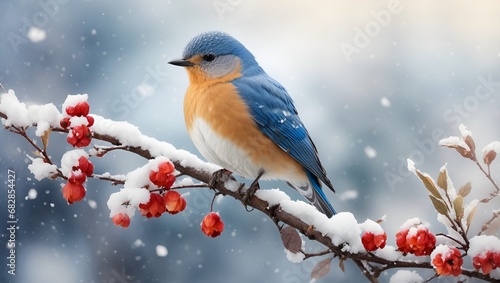 robin on branch animal, branch, red, garden, wild, redbreast, christmas, songbird, feather, beak, erithacus,  © Kashif
