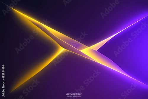 Yellow Purple Background, Abstract geometric background with liquid shapes. Vector illustration.