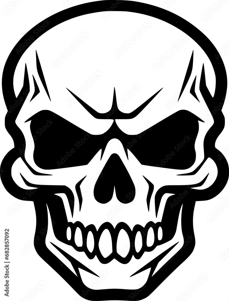 Skull | Black and White Vector illustration Skull | Black and White Vector illustration