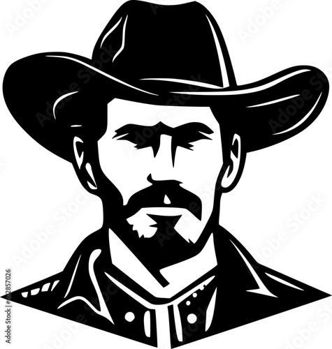 Western | Black and White Vector illustration