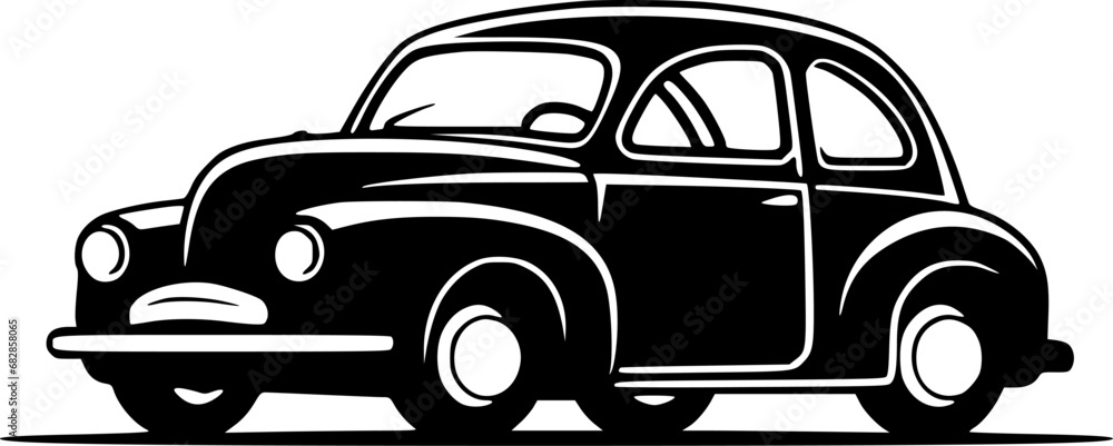 Car | Minimalist and Simple Silhouette - Vector illustration