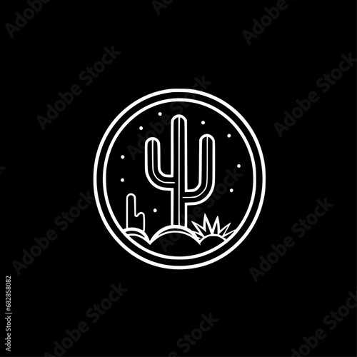 Cactus | Minimalist and Simple Silhouette - Vector illustration