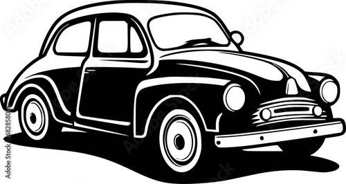 Car - Minimalist and Flat Logo - Vector illustration