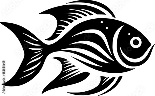 Fish | Minimalist and Simple Silhouette - Vector illustration