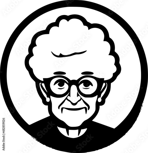 Grandma - High Quality Vector Logo - Vector illustration ideal for T-shirt graphic