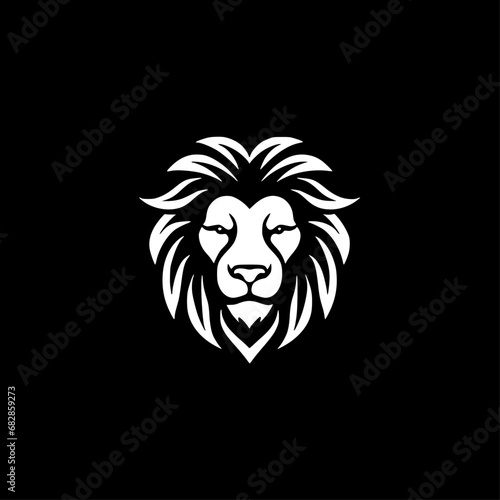 Lion - Minimalist and Flat Logo - Vector illustration