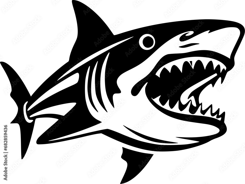 Fototapeta premium Shark - High Quality Vector Logo - Vector illustration ideal for T-shirt graphic