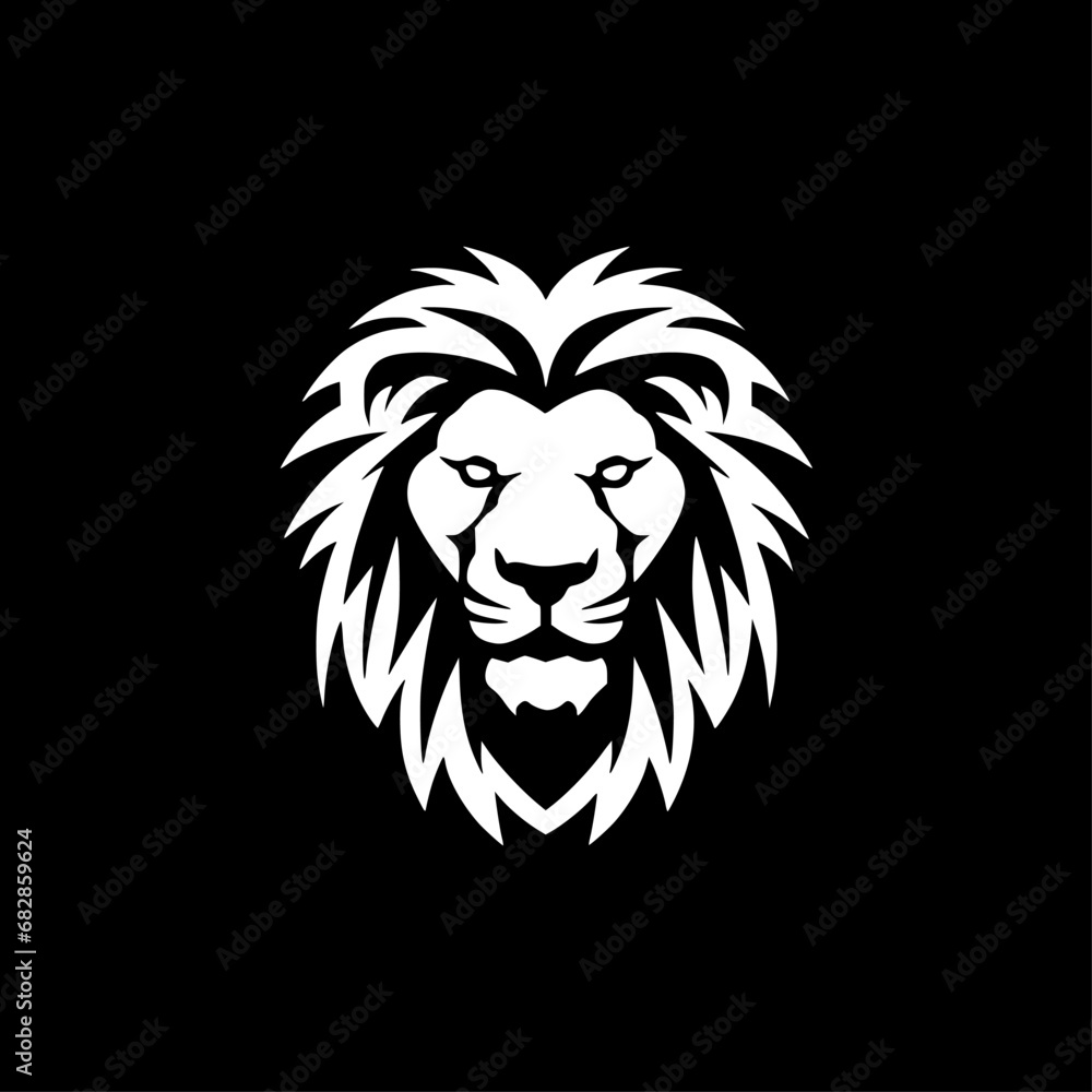 Fototapeta premium Lion | Minimalist and Simple Silhouette - Vector illustration