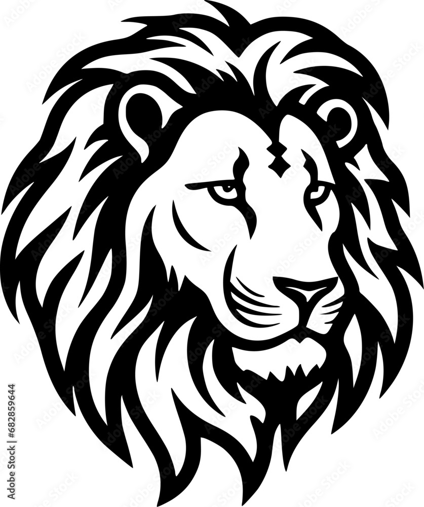 Lion | Black and White Vector illustration Lion | Black and White Vector illustration