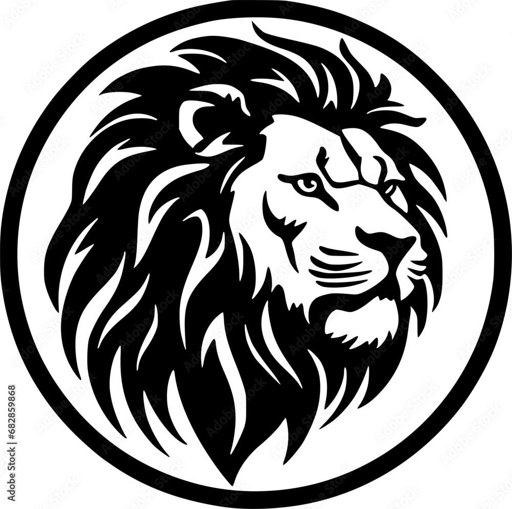 Fototapeta premium Lion | Minimalist and Simple Silhouette - Vector illustration