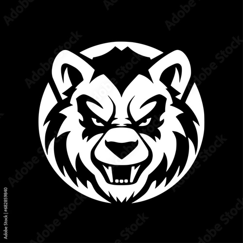 Panda | Black and White Vector illustration