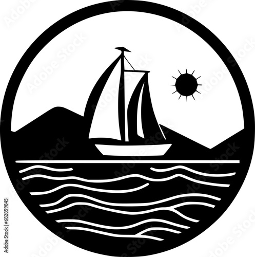 Nautical | Minimalist and Simple Silhouette - Vector illustration