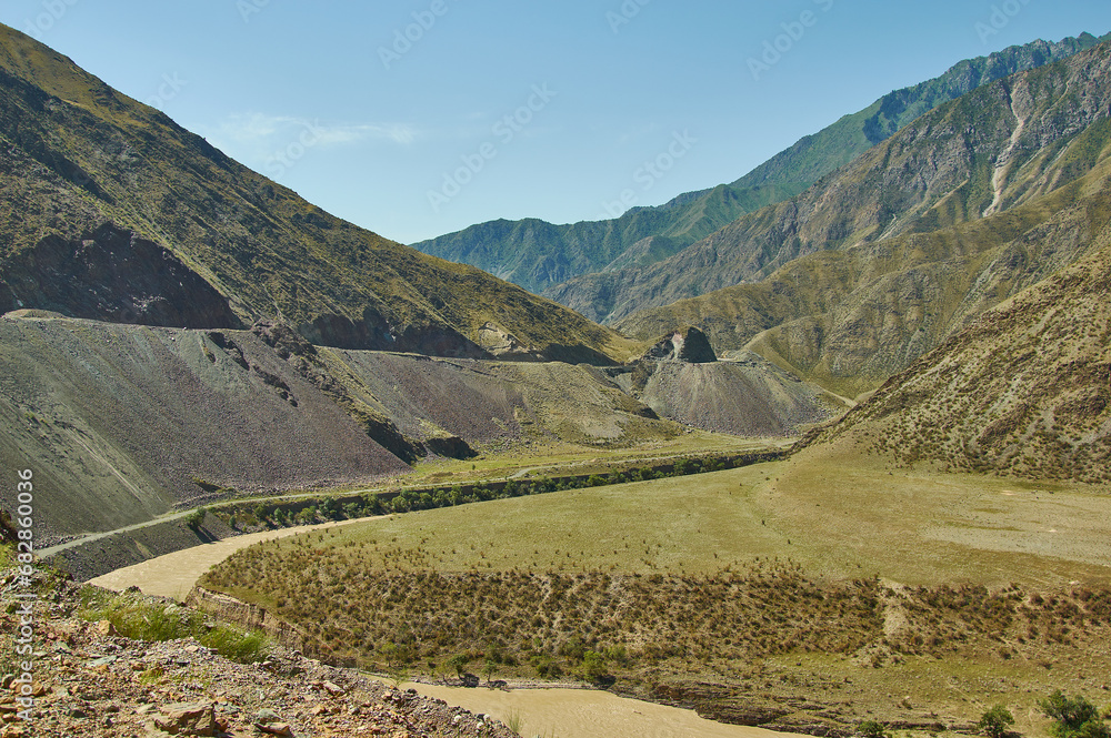 New North-South route, Kyrgyzstan.