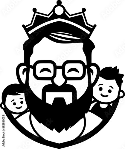 Papa - High Quality Vector Logo - Vector illustration ideal for T-shirt graphic