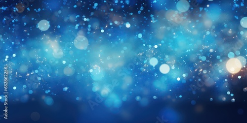 Blue gradient multicolours defocused bokeh light circle bubble dot abstract background for christmas event