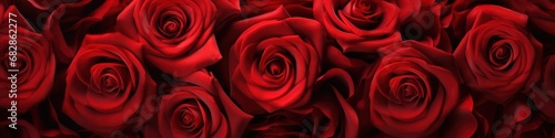 Red roses as a background or banner #682862277