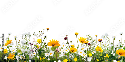 Alpine meadow flowers mountain wildflowers #682862859