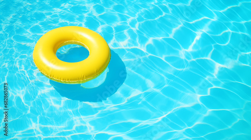 pool ring float in blue water