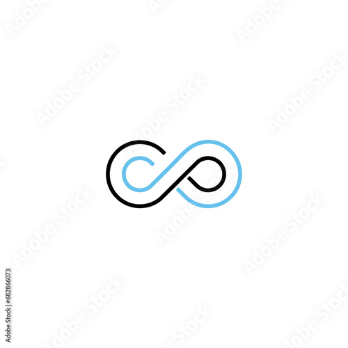  Letter CO infinity logo isolated on white background