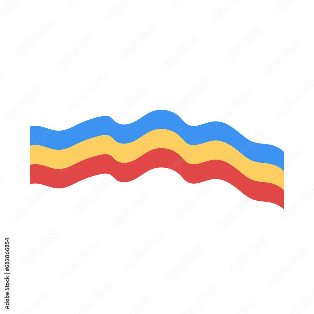 Naklejka premium Retro Rainbow Border