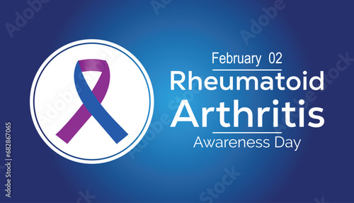 Vector illustration on the theme of Rheumatoid Arthritis Awareness Day observed each year during February.banner, Holiday, poster, card and background design.