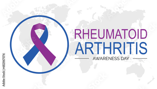 Vector illustration on the theme of Rheumatoid Arthritis Awareness Day observed each year during February.banner, Holiday, poster, card and background design.